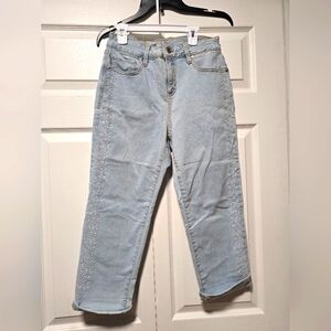 Light Blue Style & Co Women's Embellished Capri